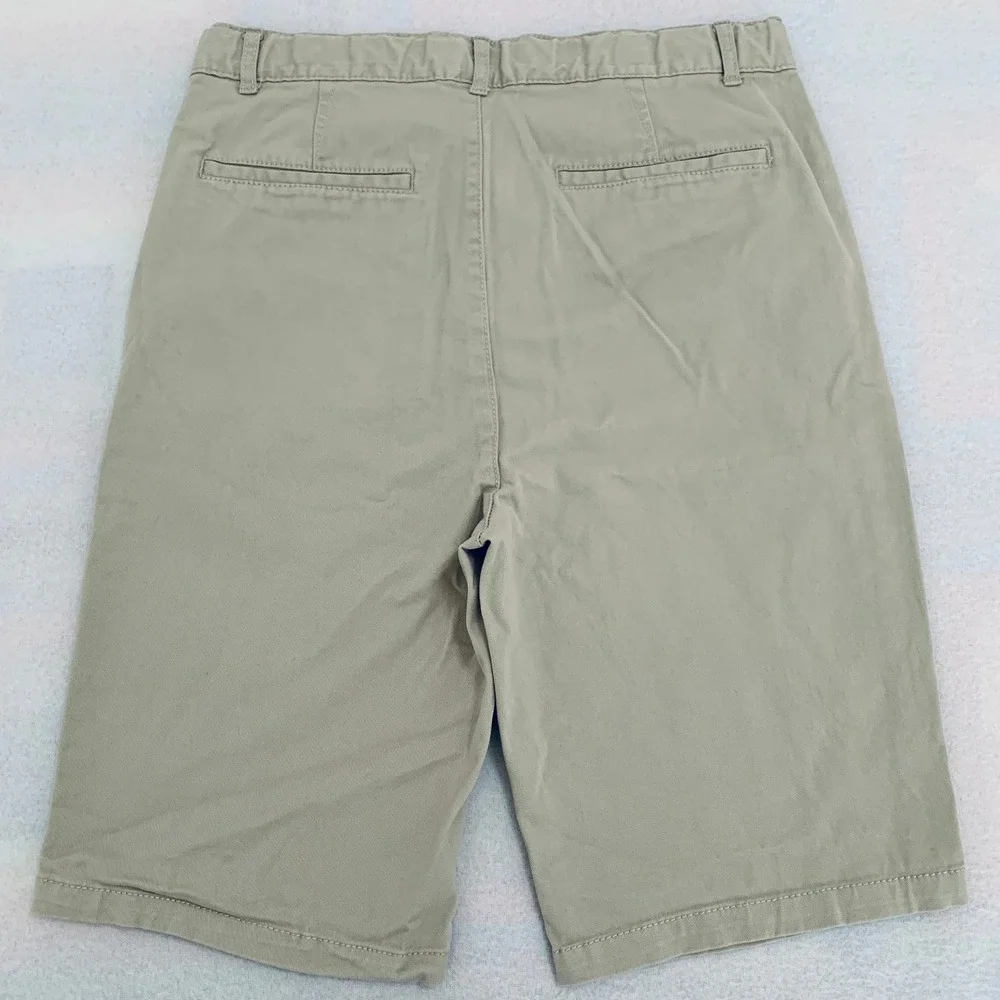 The Children's Place Chino Shorts BIG BOY Uniform Size 18 Khaki Adjustable Waist